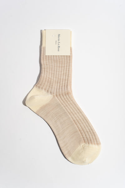 Crew Stripe Sock in Sabbia