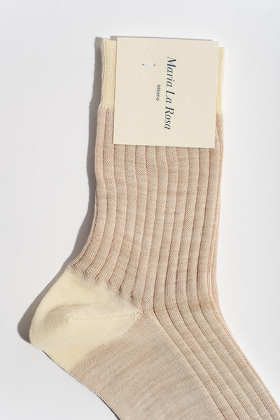 Crew Stripe Sock in Sabbia