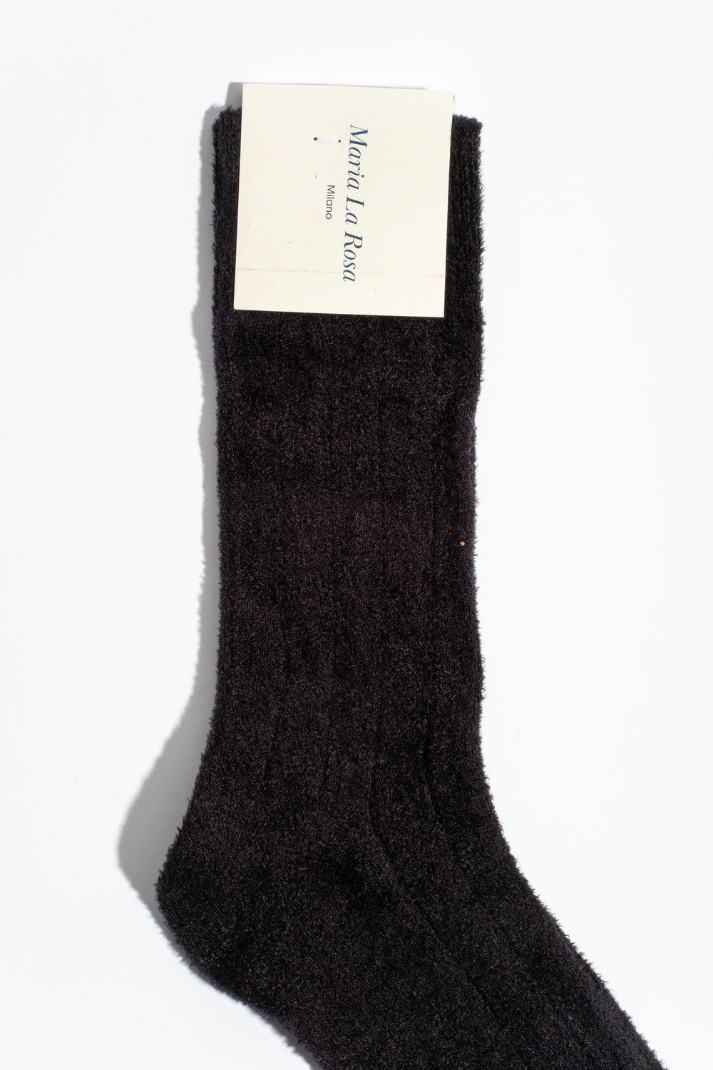 Ribbed Mid Calf Sock in Black