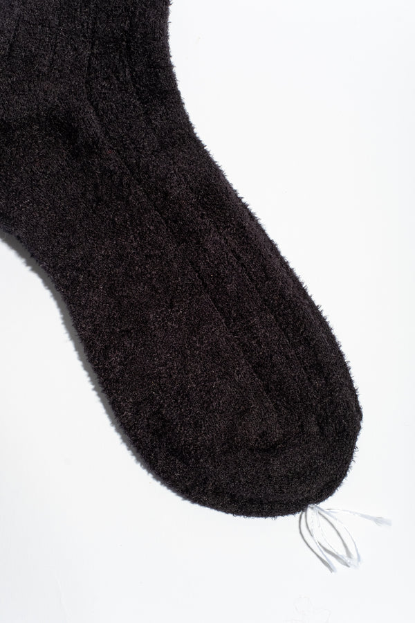 Ribbed Mid Calf Sock in Black