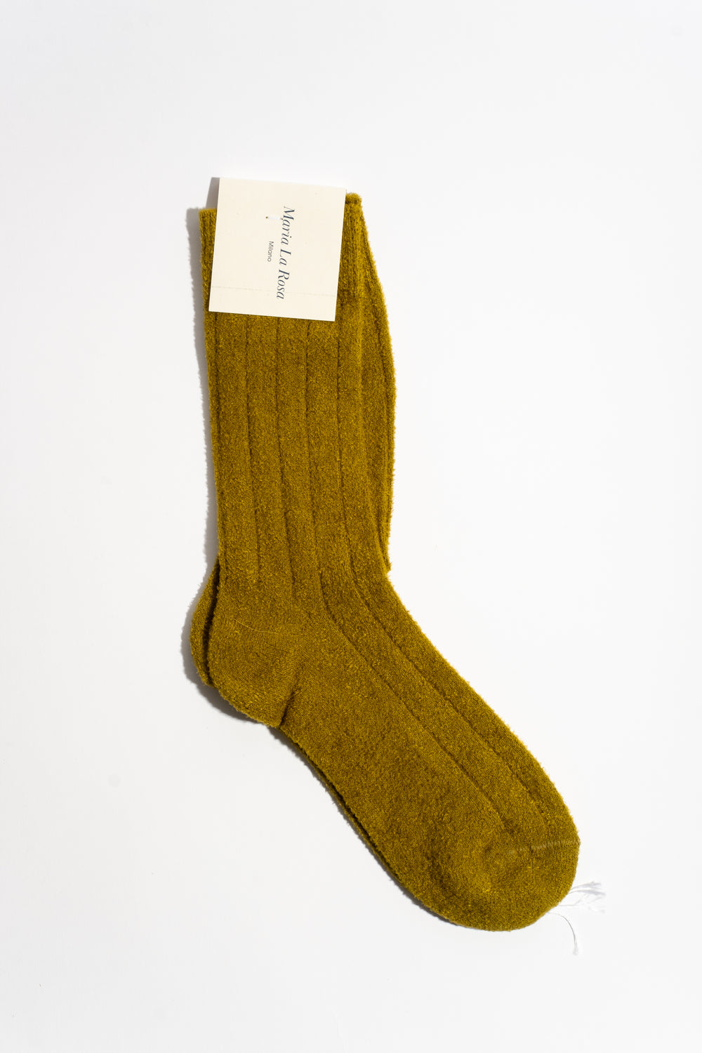 Ribbed Mid Calf Sock in Lime