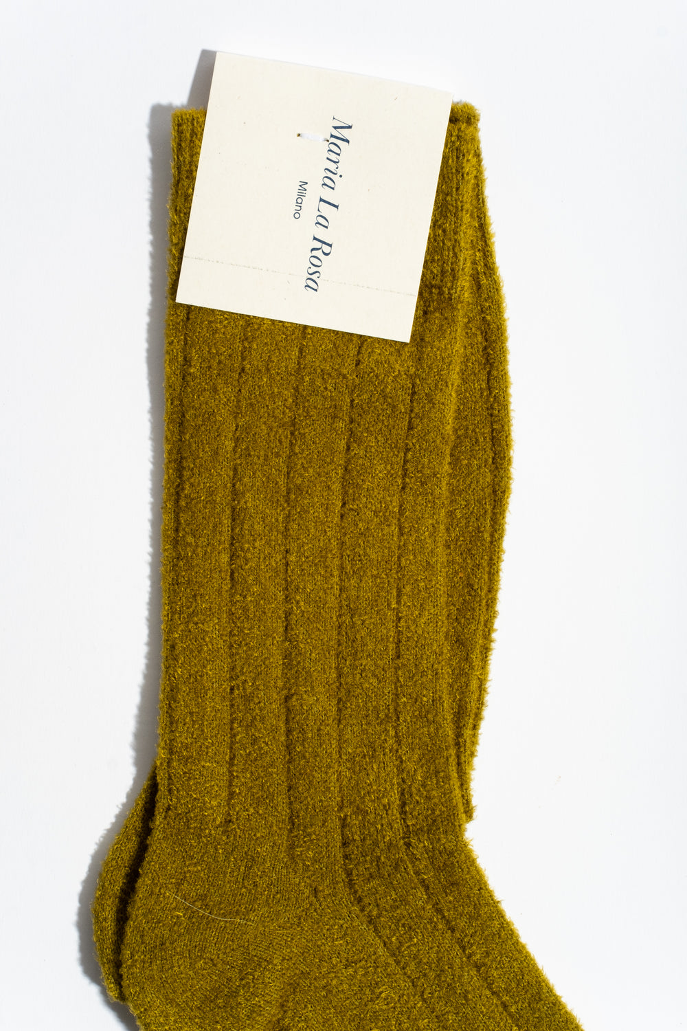 Ribbed Mid Calf Sock in Lime