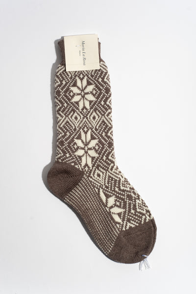 Snowflake Sock in Grey