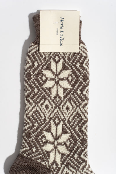 Snowflake Sock in Grey