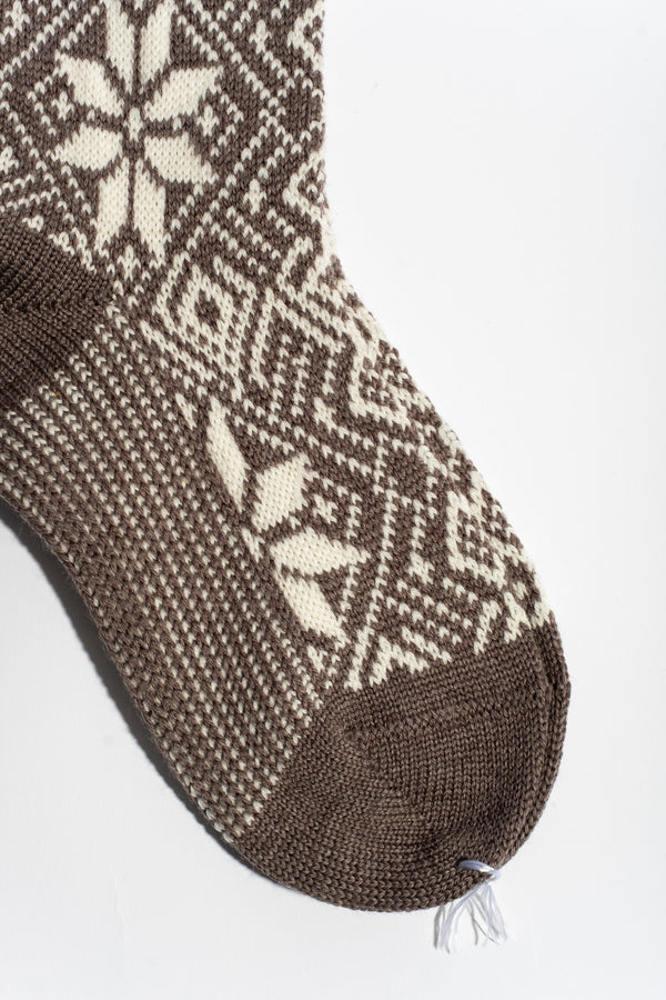 Snowflake Sock in Grey