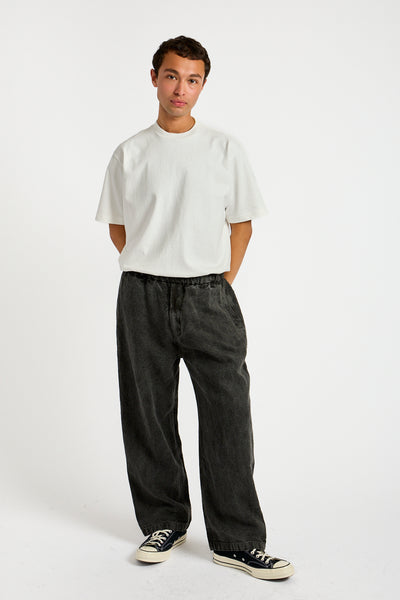 Flax Ramie Wide in Charcoal