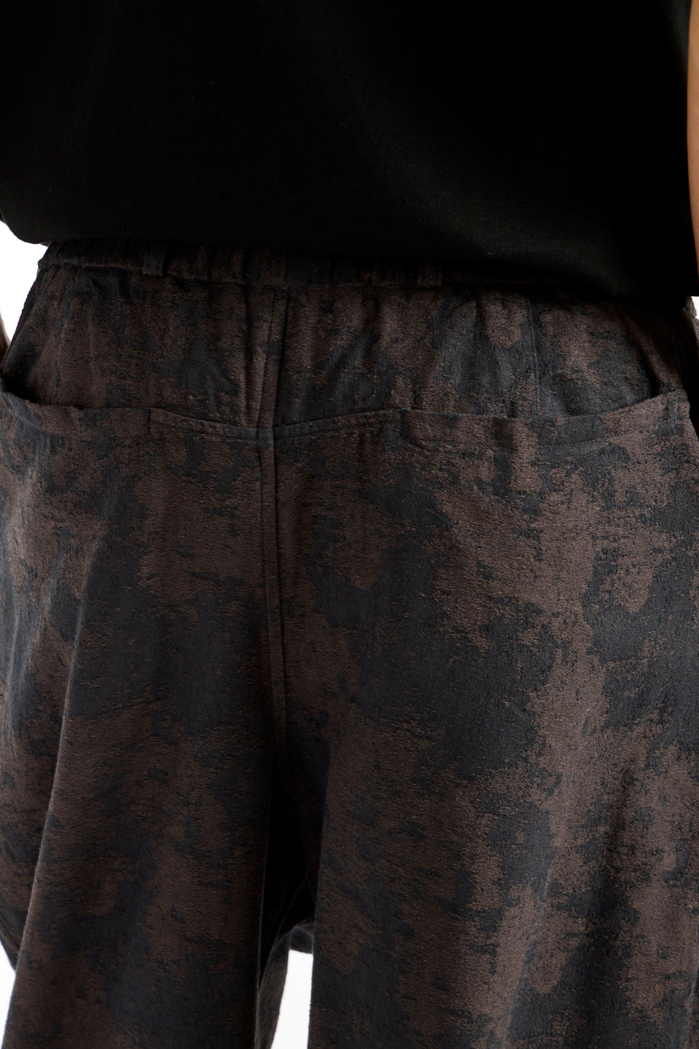 Jacquard Pants in Charcoal Brown