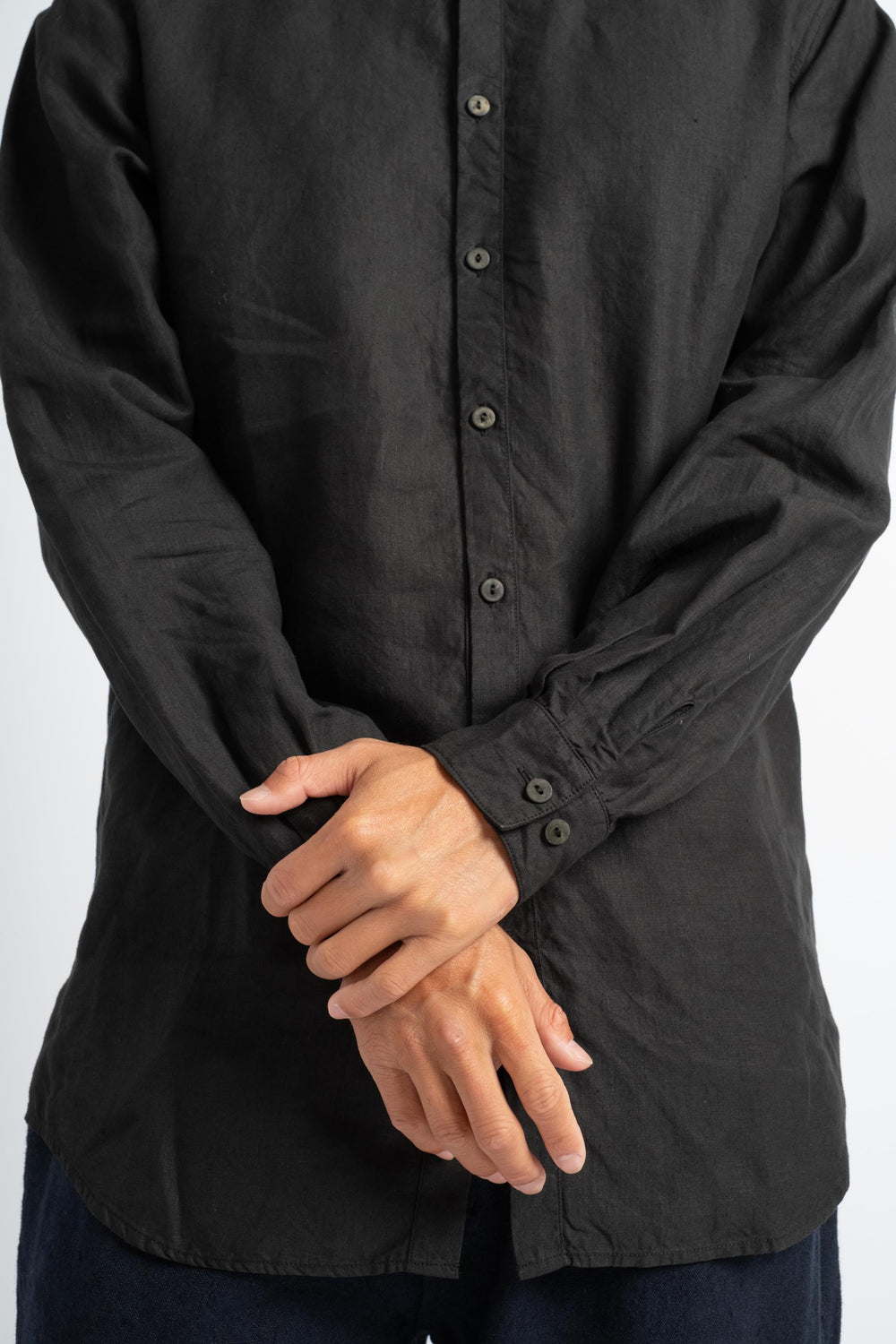 Large Hemp Shirt in Black