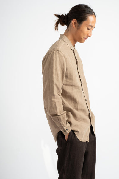 Large Hemp Shirt in Walnut