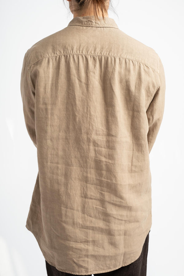 Large Hemp Shirt in Walnut