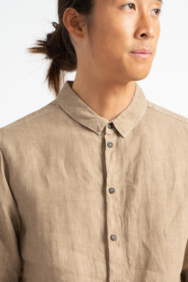 Large Hemp Shirt in Walnut