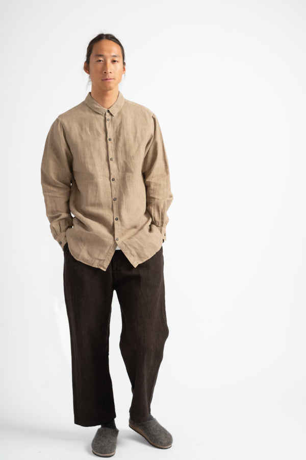 Large Hemp Shirt in Walnut