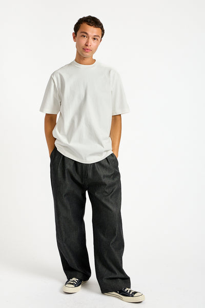 NM Wool OC Twill Wide in Black + White