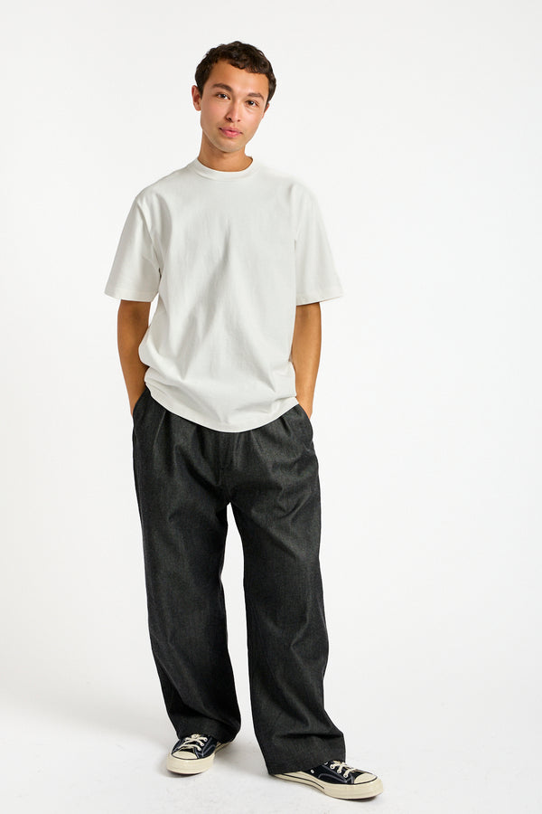 NM Wool OC Twill Wide in Black + White
