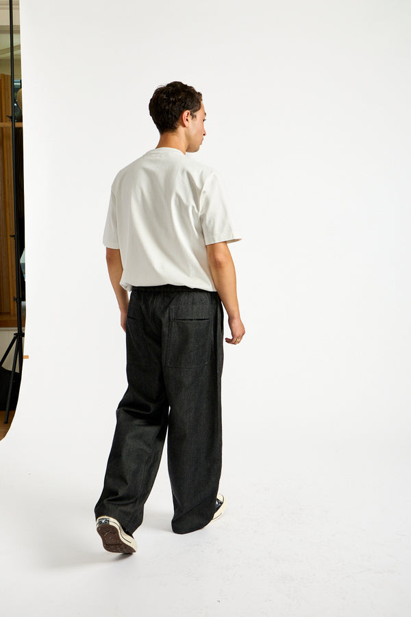 NM Wool OC Twill Wide in Black + White