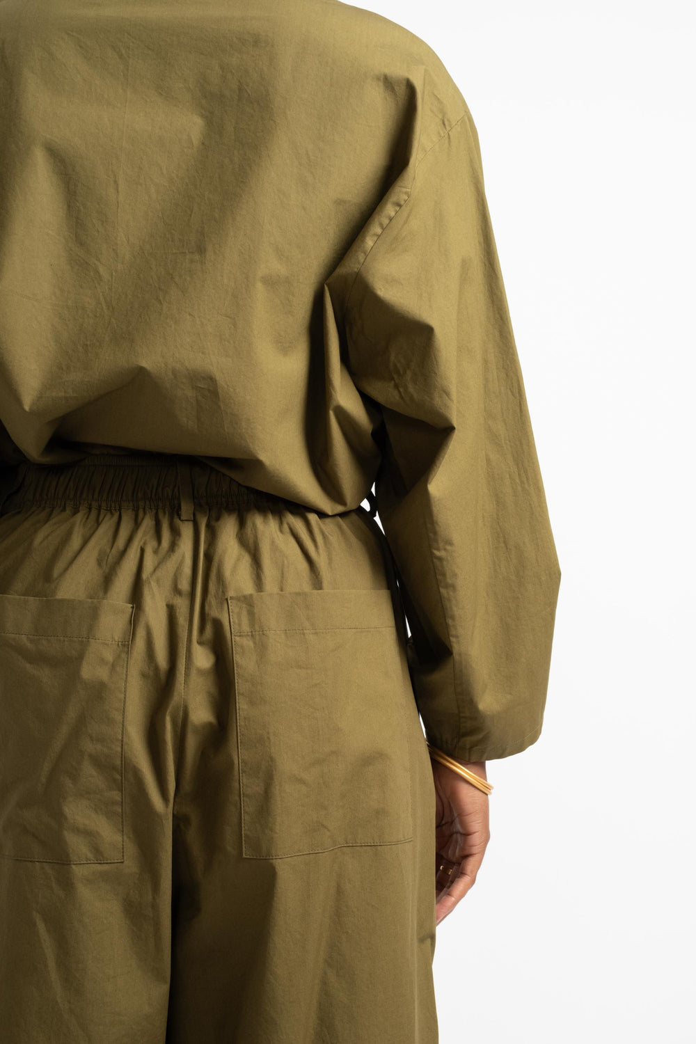 Voluminous Pleat Trouser in Army