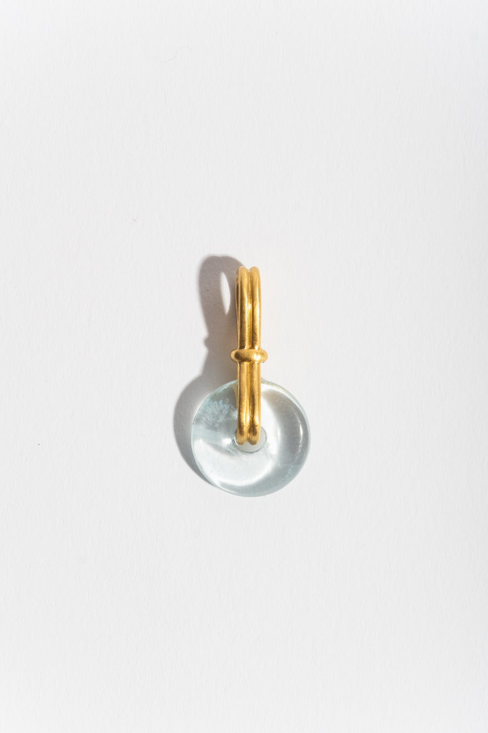 Baby Aquamarine Discus Pendant