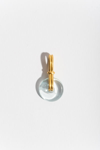 Baby Aquamarine Discus Pendant