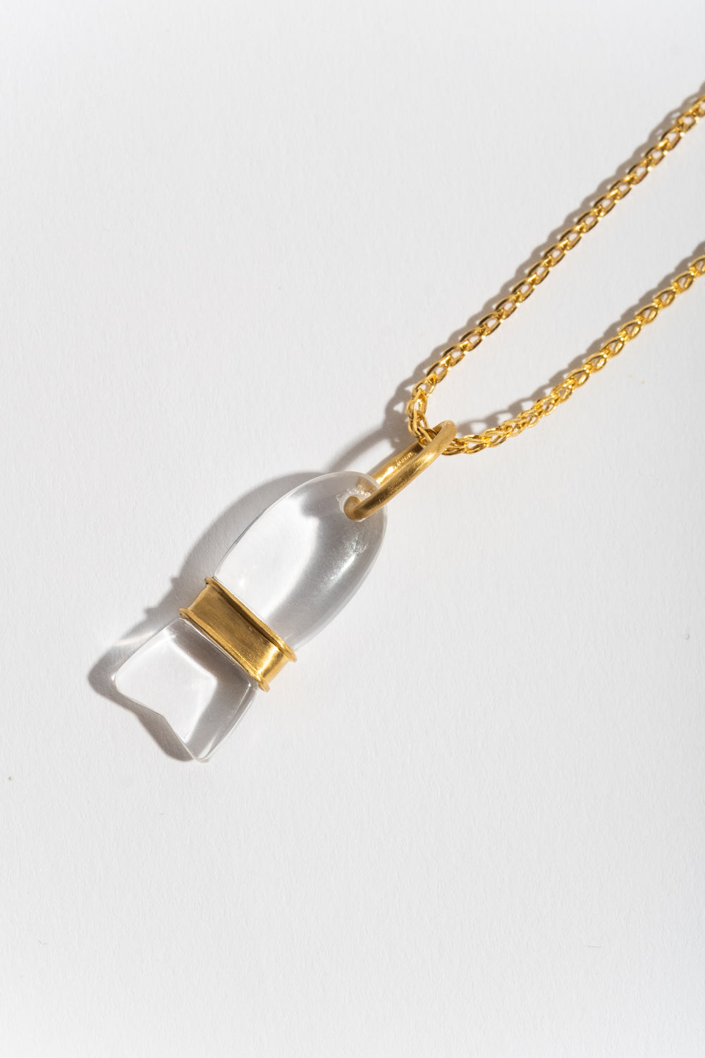 Rock Crystal Minnow Pendant