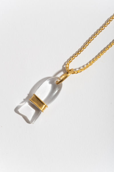 Rock Crystal Minnow Pendant