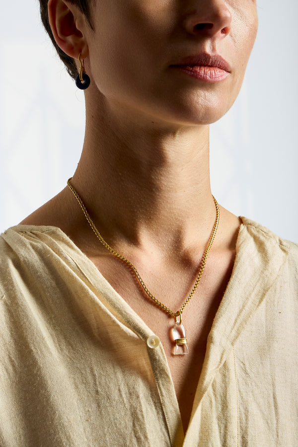 Rock Crystal Minnow Pendant