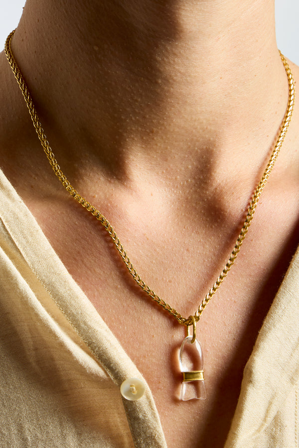 Rock Crystal Minnow Pendant