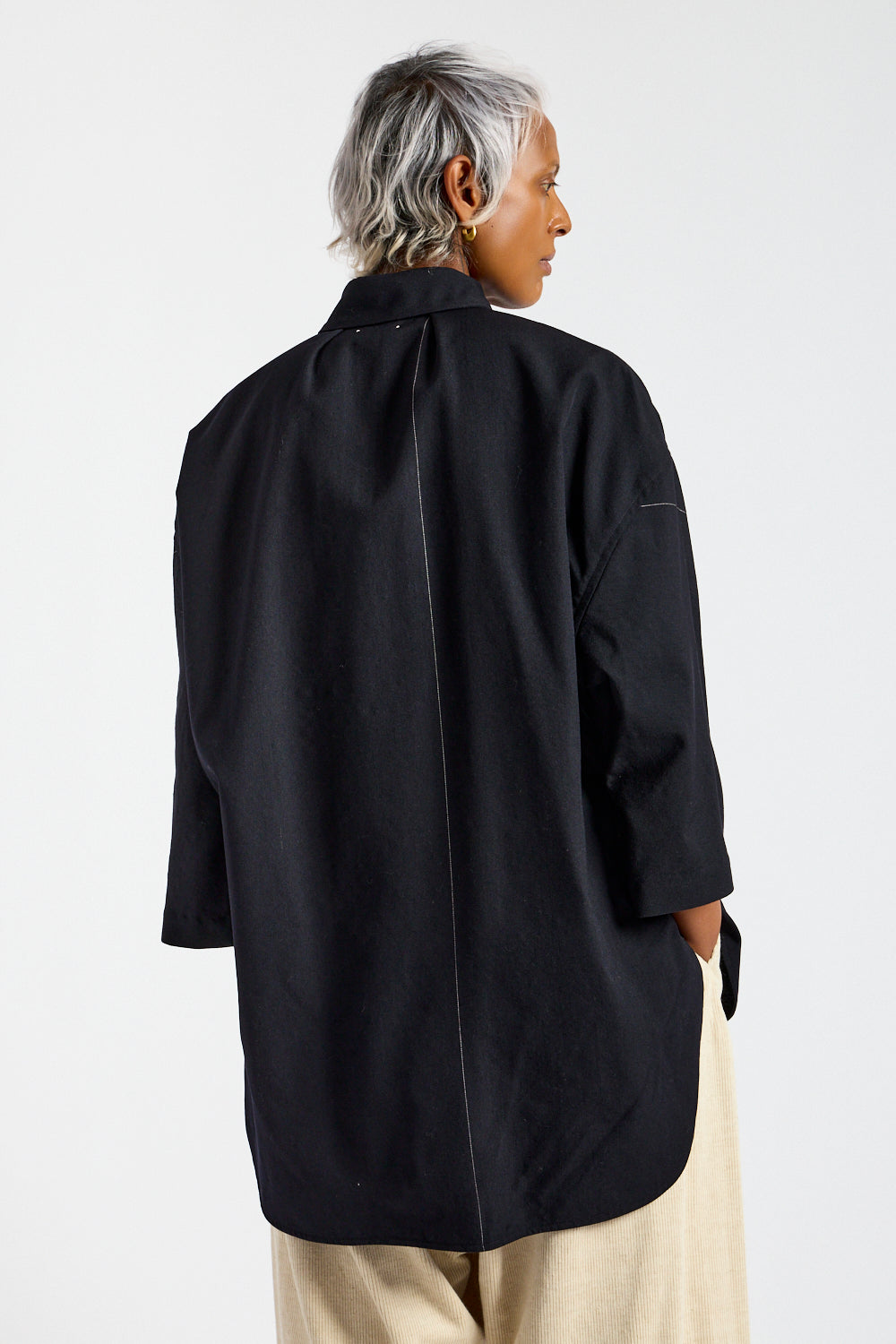 3/4 Sleeve Shirt in Midnight