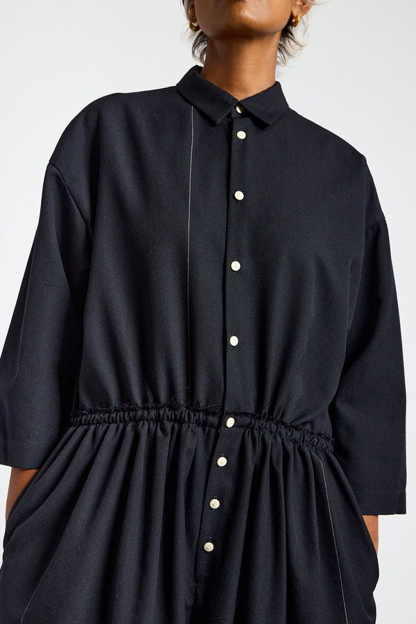 Balloon Jumpsuit in Midnight