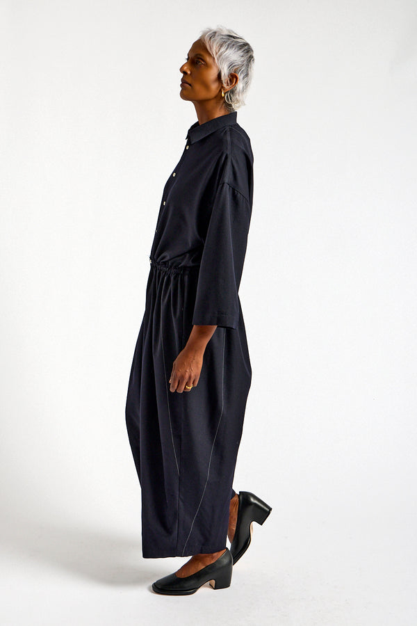 Balloon Jumpsuit in Midnight