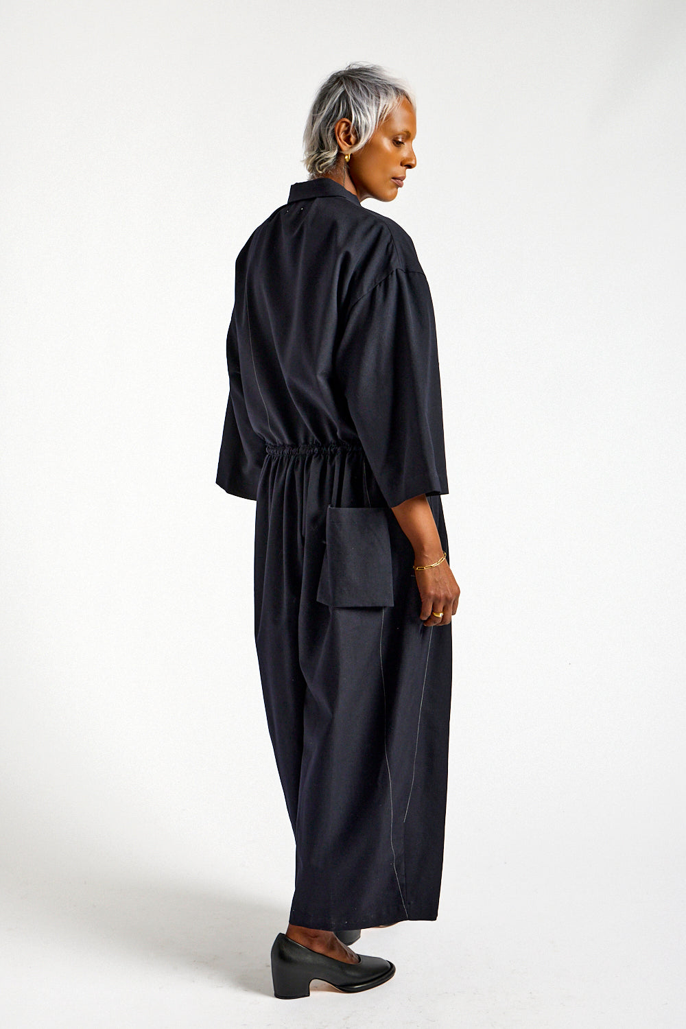 Balloon Jumpsuit in Midnight