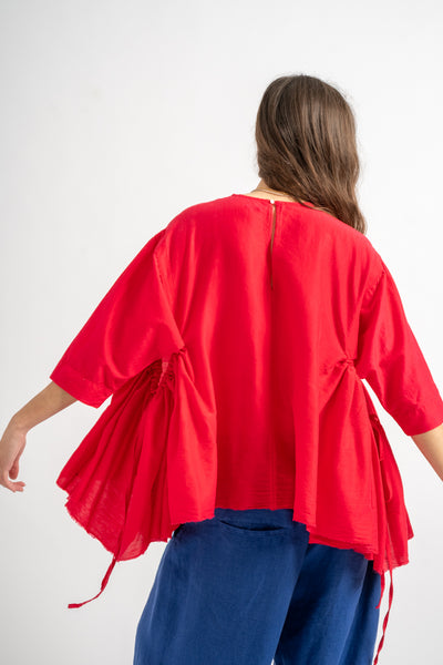 Girl's Blouse in Dhanetah Jat Vivid Pink