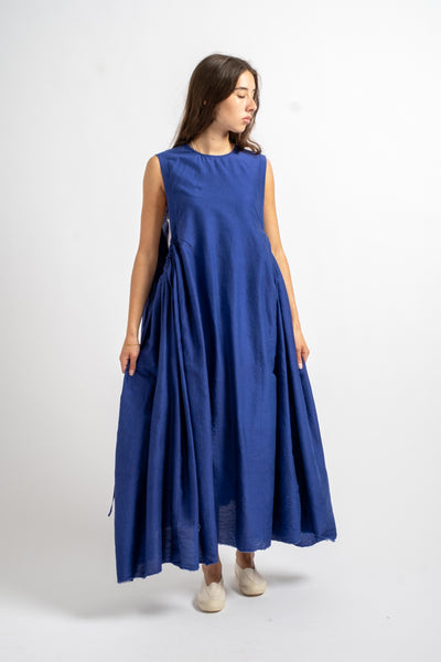 Girl's Dress in Dhanetah Jat in Blue