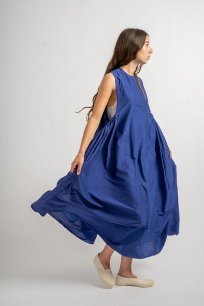 Girl's Dress in Dhanetah Jat in Blue