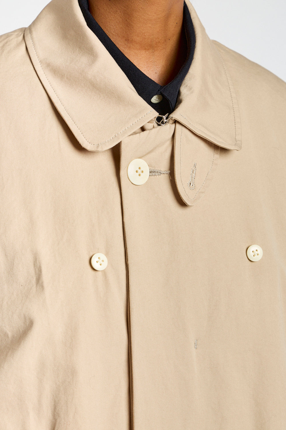 Padded Frock Coat in Tea Beige
