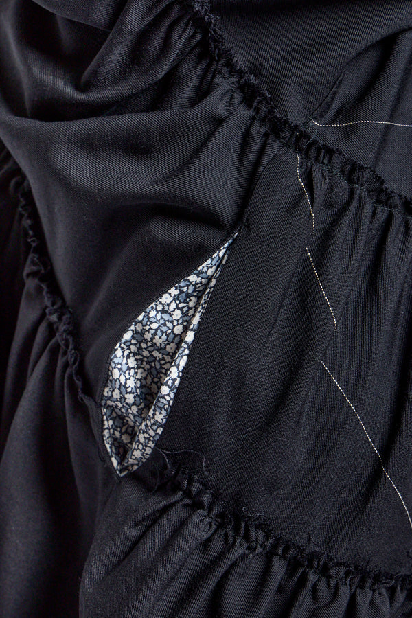 Weird Tiered Dress in Midnight