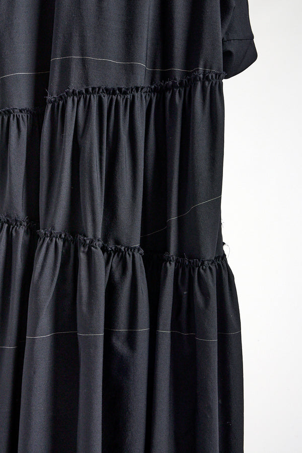 Weird Tiered Dress in Midnight