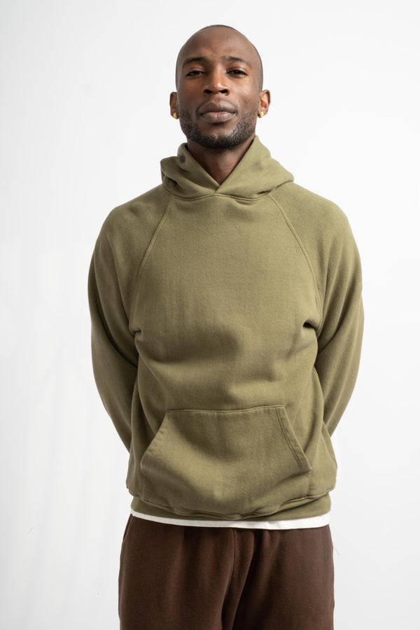 The Men's Hooded Sweatshirt in Olive