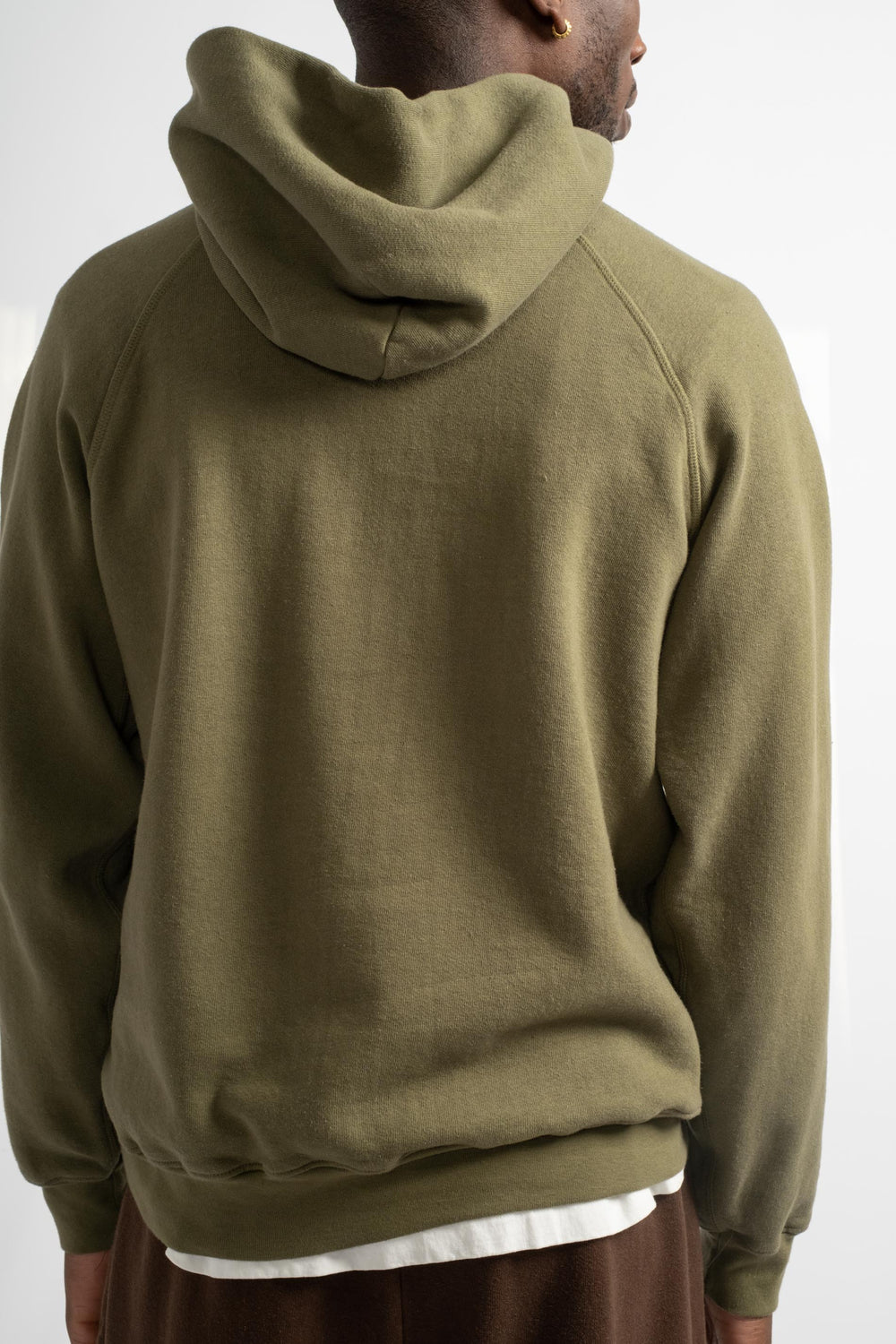 The Men's Hooded Sweatshirt in Olive