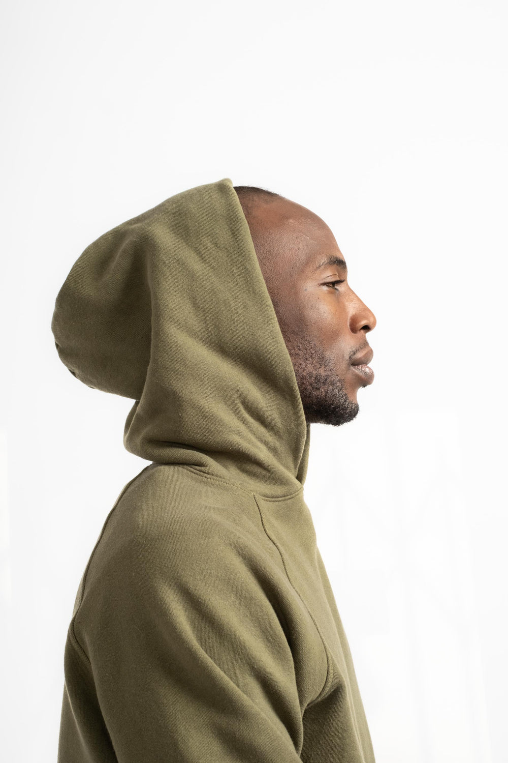 The Men's Hooded Sweatshirt in Olive