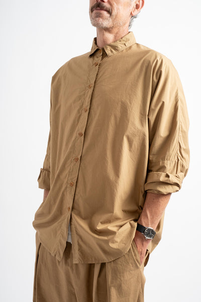 The Oversized Shirt in Tan