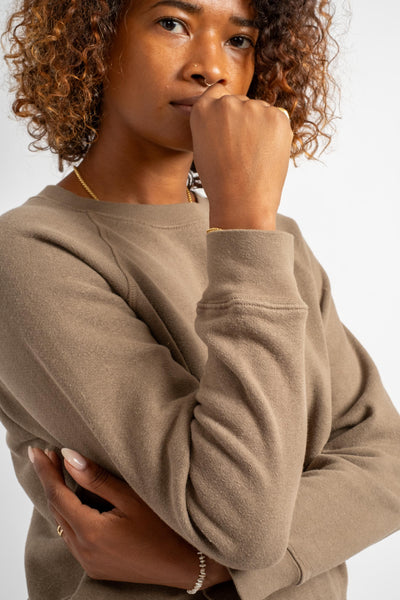 The Crewneck Sweatshirt in Taupe