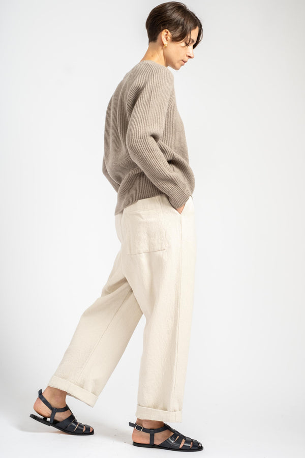 The Elastic Pant in Off White