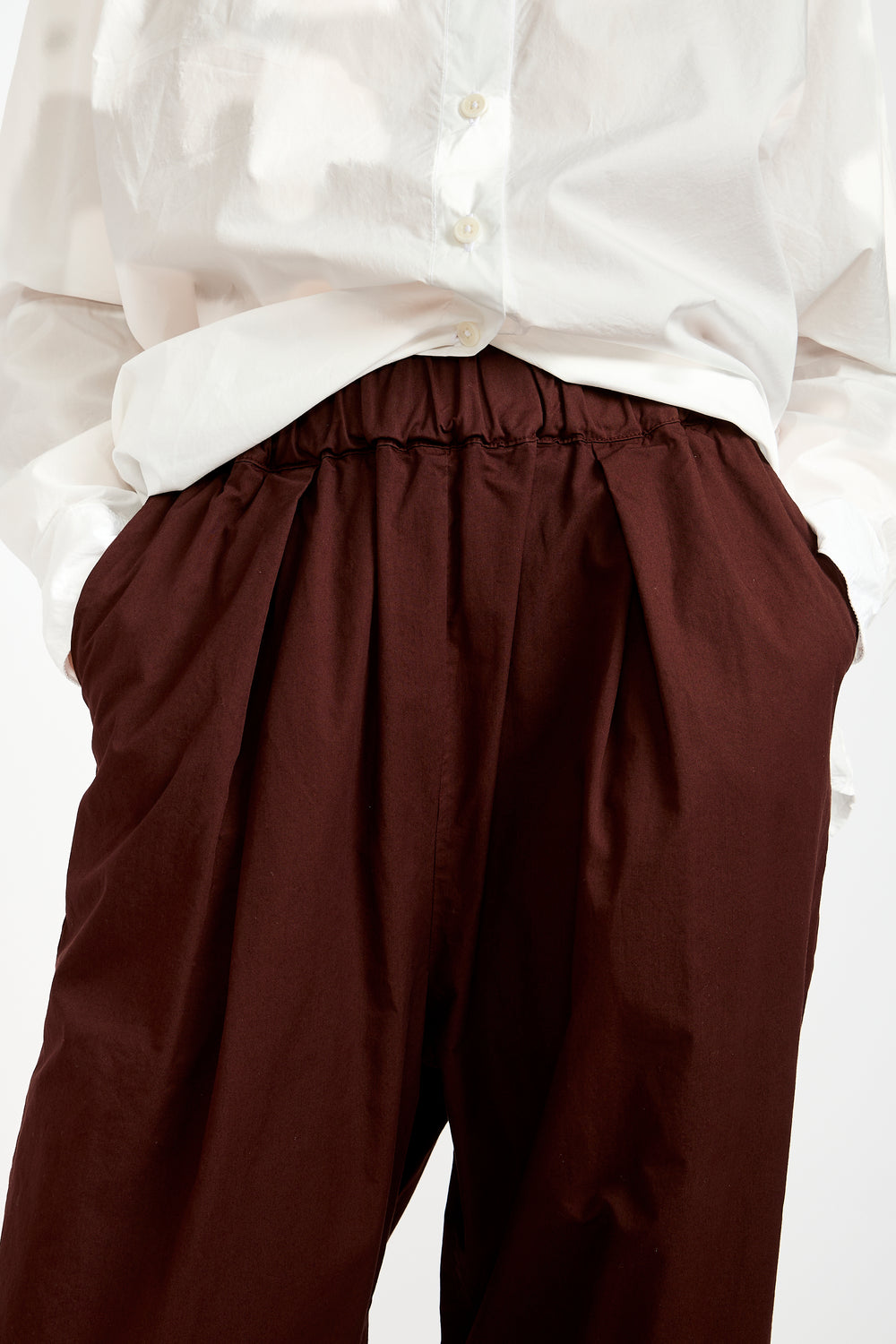 The Elastic Waist Pants in Cinebar