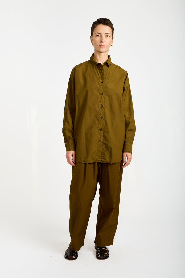 The Elastic Waist Pants in Dark Olive