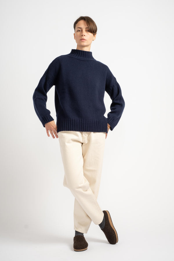 The Guernsey Sweater in Navy