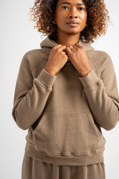 The Hooded Sweatshirt in Taupe
