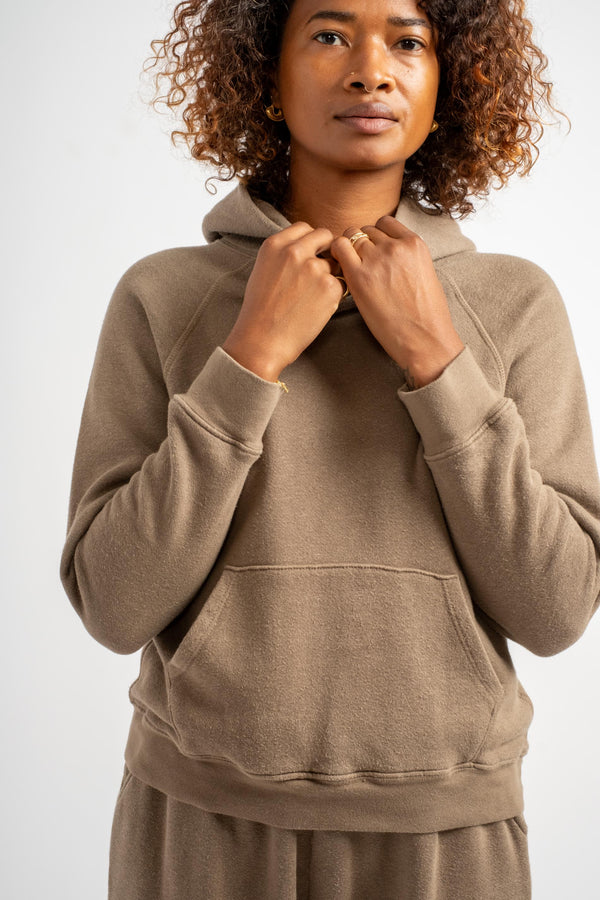 The Hooded Sweatshirt in Taupe