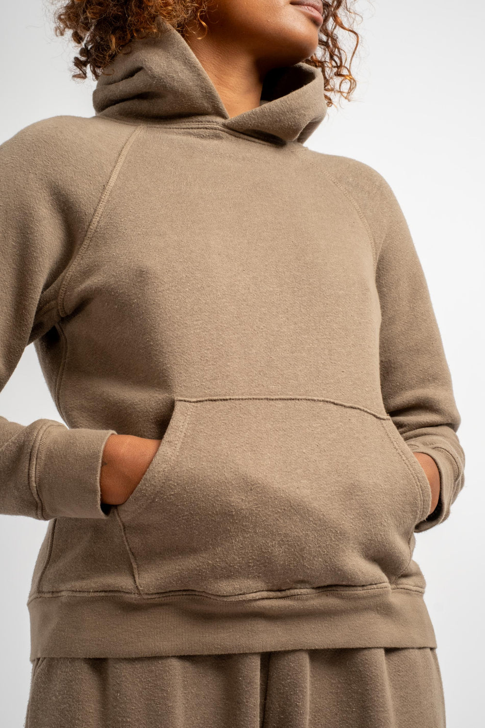 The Hooded Sweatshirt in Taupe