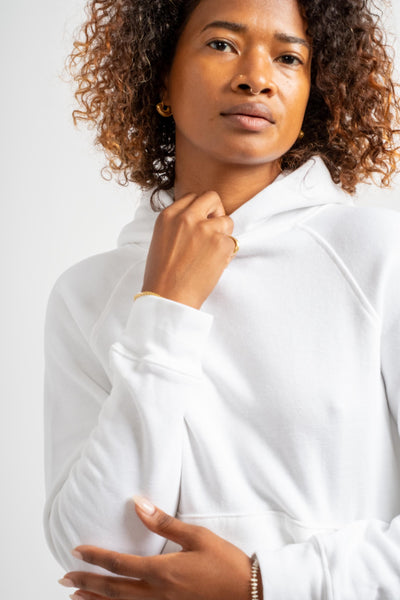 The Hooded Sweatshirt in White