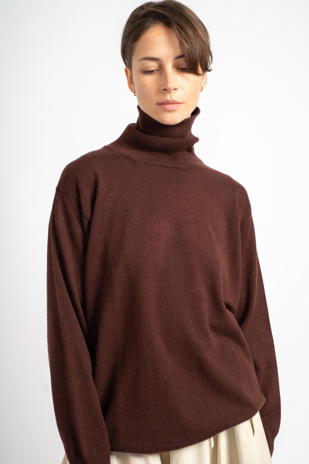 The Lightweight Turtleneck in Cinnabar